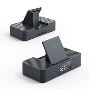 Foldable Wireless Speakers Customizable Mini Speaker Mobile Phone Dual Loud Speakers Alarm Clock