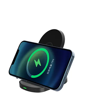 2 In 1 Stand 15W Fast Charging Qi Magnetic For phoneDock Phone Wireless Charger