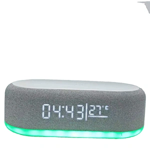 JEDI 4 IN 1 Multi Function RGB Night Lamp Bedside Wireless Charger With Speaker Light And Clock