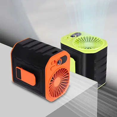 Oem Customize Portable Rechargeable Summer Multifunctional Hanging Waist Fan Air Cooling Fan With Power Bank Function