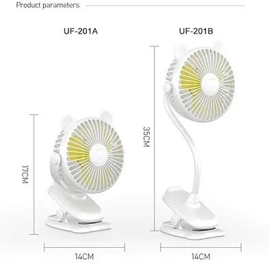 Portable Cordless Fan with Clip Air Cooling Computer USB Rechargeable Battery Mini Stroller Fan Customized OEM Table for Prams