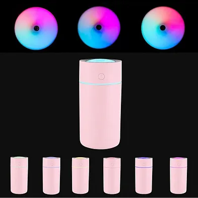 JEDI High Quality Mist Spray Summer Gift 7 Color LED Lights 320ML Portable Air Car Humidifier