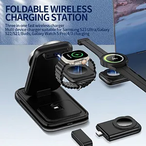 2024 New 3 in 1 foldable magnetic wireless charger 1 wireless x55 3-in-1for iPhone