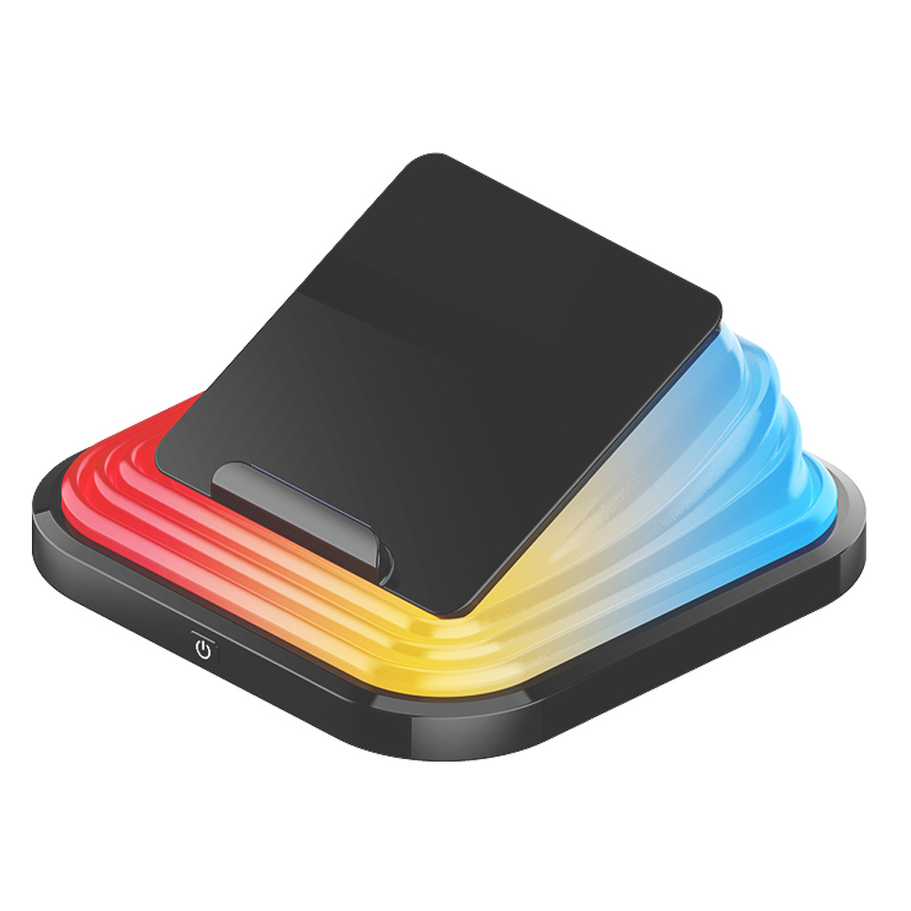 2024 hot sale collapsible magnetic Light Night 10W Phone Stand Desk Led Wireless Charger With Rgb Lights