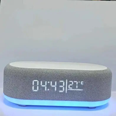 JEDI 4 IN 1 Multi Function RGB Night Lamp Bedside Wireless Charger With Speaker Light And Clock