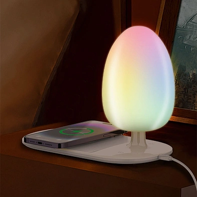 2023 hot sale 3 in 1 Led Ambient Night 15W Magnetic Wireless Charger With Rgb Light