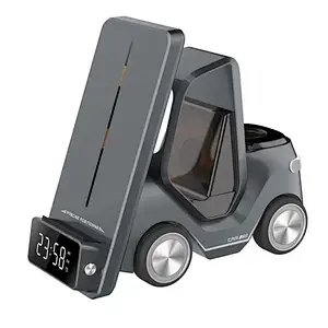 4 In 1forklift shape wireless charger magnetic  forklift charger for phone Forklift Design Universal Wireless Charger Station