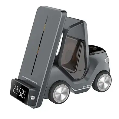 4 In 1forklift shape wireless charger magnetic  forklift charger for phone Forklift Design Universal Wireless Charger Station