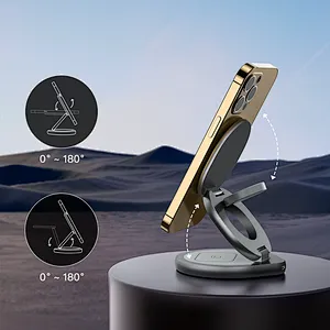 Custom 15W Aluminum Alloy 3 In 1 Wireless Charger Magnetic Foldable Travel
