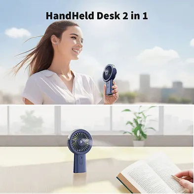 Suitable for Desktop Travel 4000mAh Misting Fan Mini Handheld Portable Fan