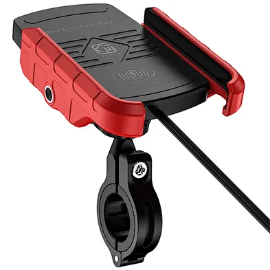 Phone Holder Mobile With Accessories 360 Adjustable New Design Waterproof Universal 15W Motorcycle Wireless Charger