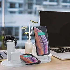 Fast 2023 Smart Qi 6 In 1 Wireless Charger Station  Charging