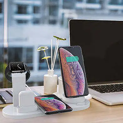 Fast 2023 Smart Qi 6 In 1 Wireless Charger Station  Charging