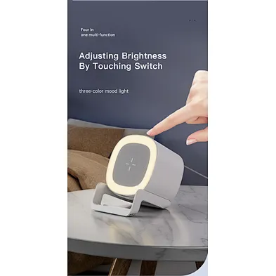 Hot Sale Led Table Light 15W Multifunction Wireless Charger Pad Stand With Speaker