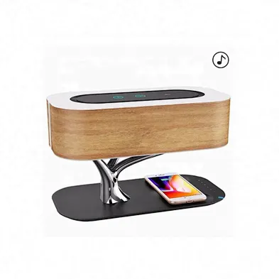 Wholesale Bedside Light Tree Shape High Quality BT Music Wireless Charger Lamp HL5600