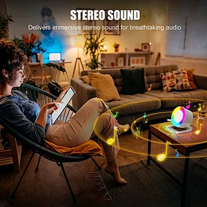 Speaker Light Stand With Phone Rgb Night Stereo Bt Qi 15W Fast Charge Multifunction High Quality Wireless Charger