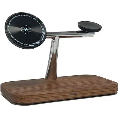 Bedroom Wooden Phone And Watch Bamboo Fast Wireless Charger Stand Wood
