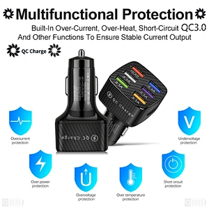 2024 hot sale car charger type C Adapter Dual Socket Car Usb Super Fast Charger multifunction car charger