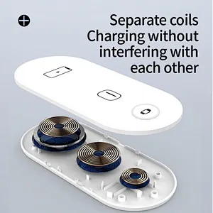 Charger holder 3 in 1 Multi-function 10W 15W Qi Wireless Charger station Wireless Charge stand
