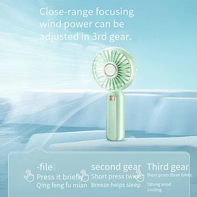 2024 Pocket chill handheld small mini fan  with log portable fan battery multifunction mini cooling fan