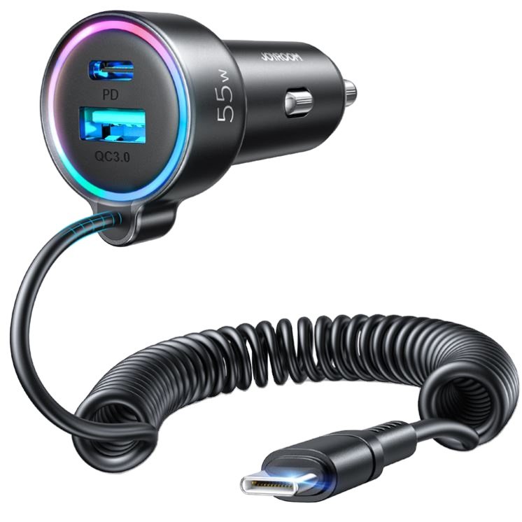 2024 hot sale multifunction 3 In 1 Fast C Car Charger With Retractable Usb Cable portable car charger
