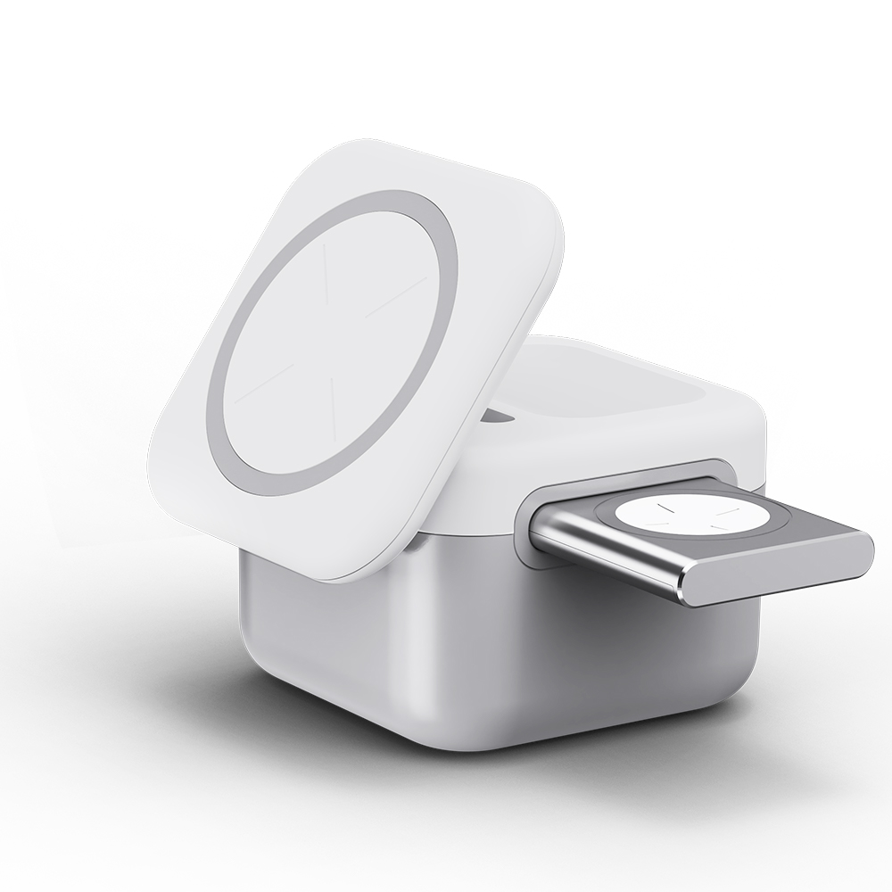 Magnetic 15W Fast Super Charge Desktop With Stand Hold New Multifunction Portable 3 In 1 Qi Station Logo Wireless Charger Cube