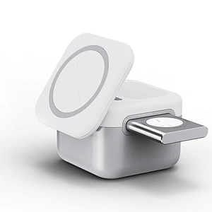 Magnetic 15W Fast Super Charge Desktop With Stand Hold New Multifunction Portable 3 In 1 Qi Station Logo Wireless Charger Cube