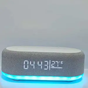 JEDI 4 IN 1 Multi Function RGB Night Lamp Bedside Wireless Charger With Speaker Light And Clock