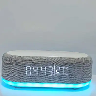 JEDI 4 IN 1 Multi Function RGB Night Lamp Bedside Wireless Charger With Speaker Light And Clock