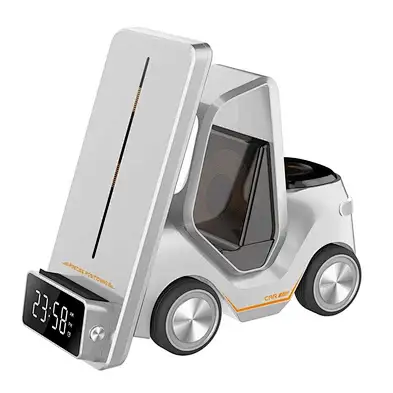 4 In 1forklift shape wireless charger magnetic  forklift charger for phone Forklift Design Universal Wireless Charger Station