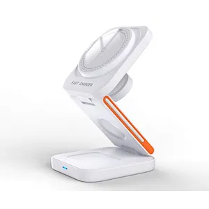 2024 New multifunction high quality Aluminium 3-In-1 Aluminum Alloy 3 In 1 Magnetic Wireless Charger