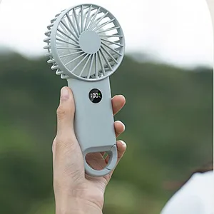 Portable Usb Handheld Ceiling Fan Lash Table Fan Summer Rechargeable Battery Air Cooling Usb Mini Climbing Fan with Hook
