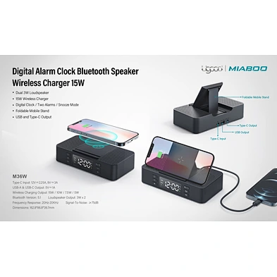 Foldable Wireless Speakers Customizable Mini Speaker Mobile Phone Dual Loud Speakers Alarm Clock