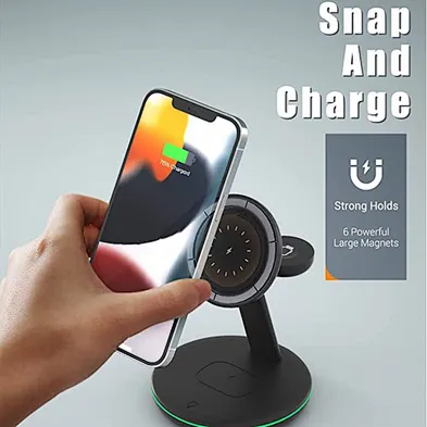 3 in 1 Wireless Charging Station Multiple Devices 3in 1 Wireless Charger Stand