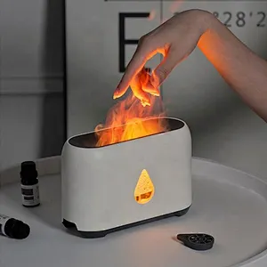 2024 Air Essential Oil Diffuser Aroma H46 Ultrasonic Cool Mist Maker 5V Home Room USB 3D Flame Humidifier
