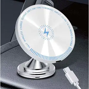 Magnetic Phone Holder Fast For With 15W Qi  Charging Car Wireless Charger