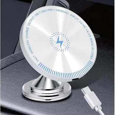 Magnetic Phone Holder Fast For With 15W Qi  Charging Car Wireless Charger