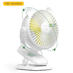 Portable Cordless Fan with Clip Air Cooling Computer USB Rechargeable Battery Mini Stroller Fan Customized OEM Table for Prams