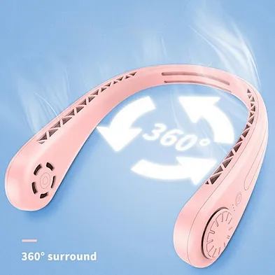 Summer Hot Sale Bladeless Neck Fan Rechargeable Mini Cooler Hanging Portable Fan