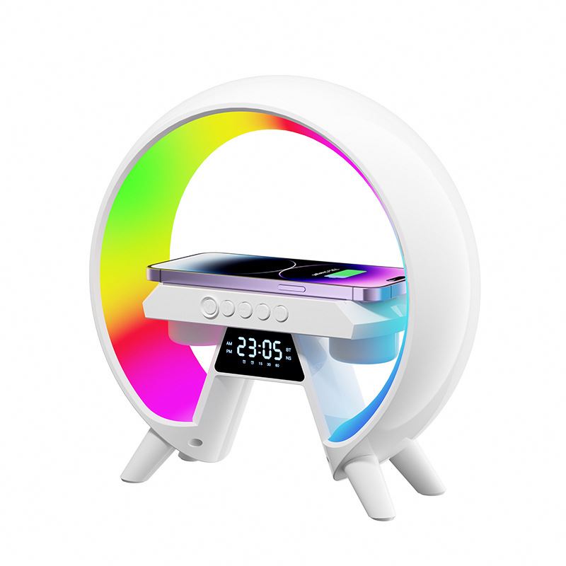 2024 HOT SALE Clock Speaker And Led Night Alarm 5 In 1 Wireless Charger With Light