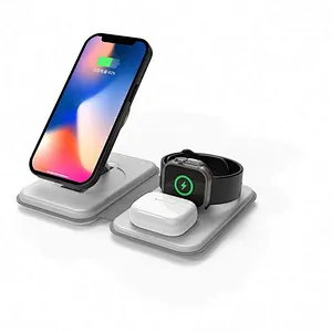 2024 new 15W Fast Wireless Charger 3 In 1 Magnetic Foldable Wireless magnetic wireless charger