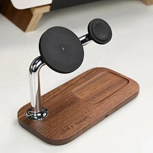 JEDI Universal Qi 15W Multifunctional Wooden Quick Charging Magnetic Wireless Portable Charger for Phone Tecnologia OEM TYPE-C