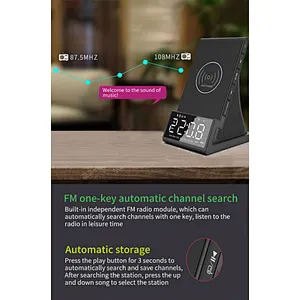 2024 new wireless charger Phone Alarm 3 In 1 Wireless Charger With Clock