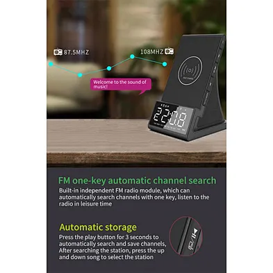 2024 new wireless charger Phone Alarm 3 In 1 Wireless Charger With Clock