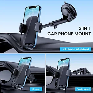 Car Phone Holder Mount Phone Mount for Car Windshield Dashboard Air Vent Universal Hands Free Automobile Cell Phone Hold