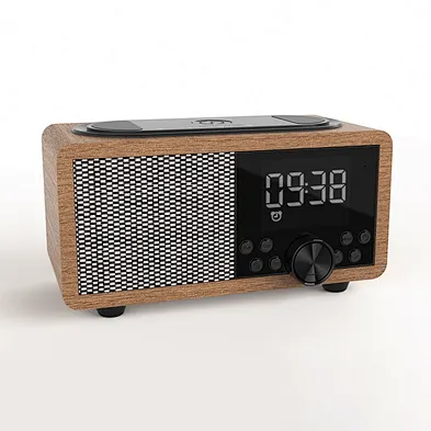 2024 new  portable wooden wireless speaker with wqualizer speakerphone bt multifunctionspeaker