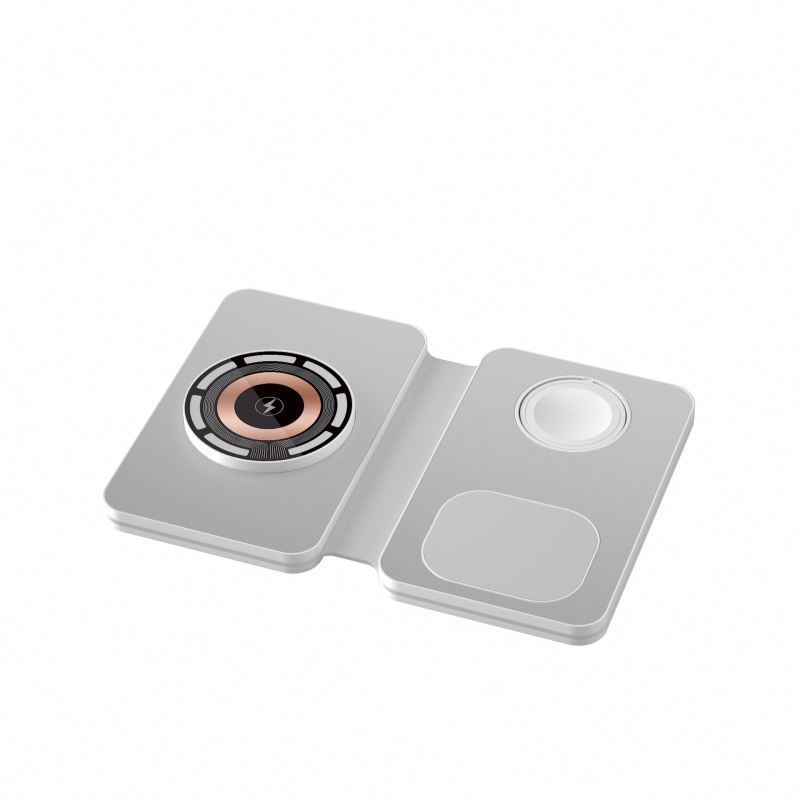 2023 Thin Slim Mini Magnetic Chargers 3 In 1 Qi Certified Mobile Wireless Charger Foldable