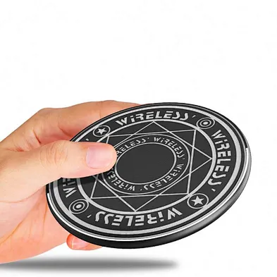factory good quality best price Array Round 10W Light LED Phone Mini Charger Qi Glowing Action Magic Circle Wireless Charger
