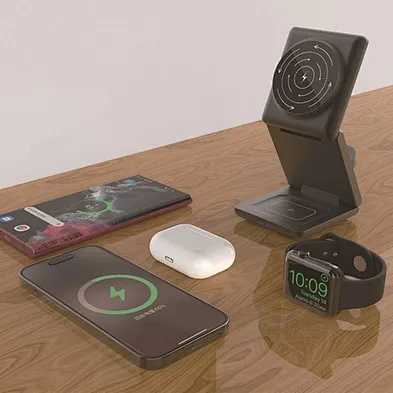 superb magnetic 3 in 1 foldable wireless charger for phone
