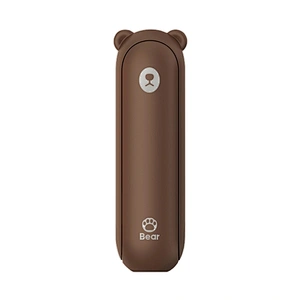 New arrivals cute foldable lanyard recharging mini handheld portable fan 2021 with 4800mAh power bank -HL5187
